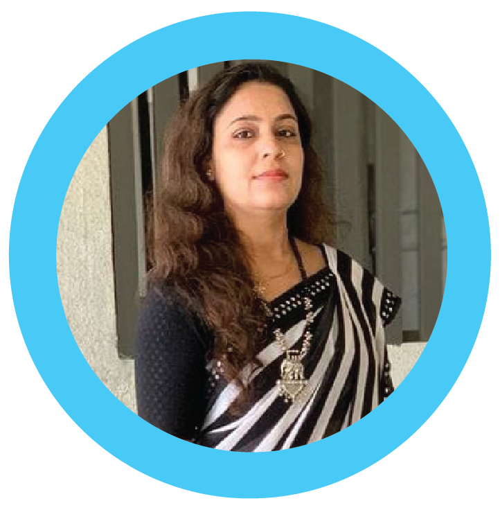 Rajani Wadhwani, a senior KG teacher at Dr. Kamna's Gurukool Preschool, with a Bachelor of Science degree and 2 years of teaching experience.