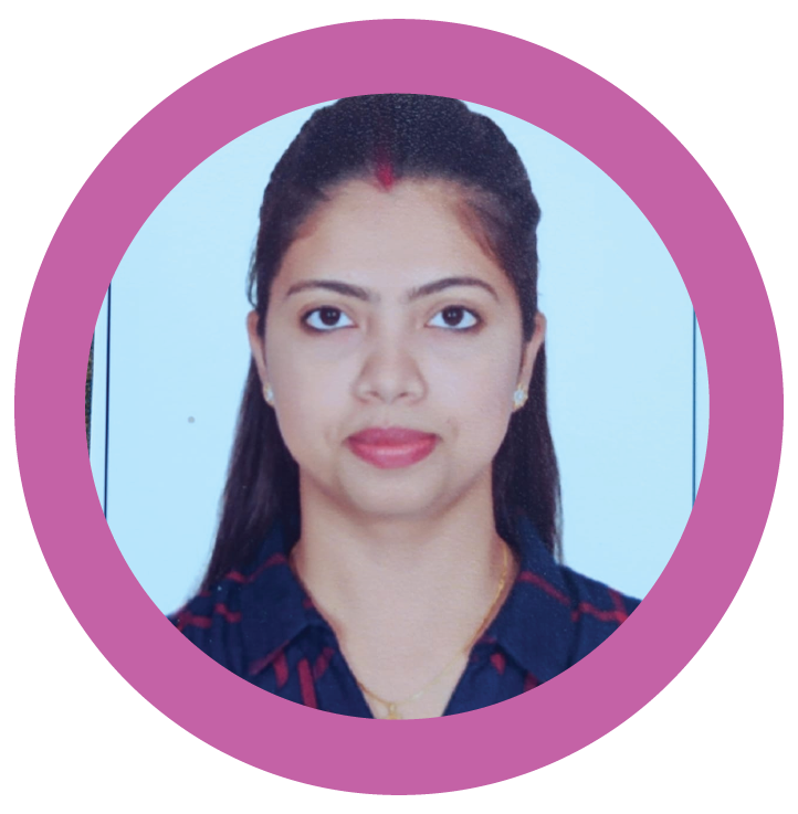 Neha Kashyap, a junior KG teacher at Dr. Kamna's Gurukool Preschool, with an M.Sc degree and 4 years of experience.