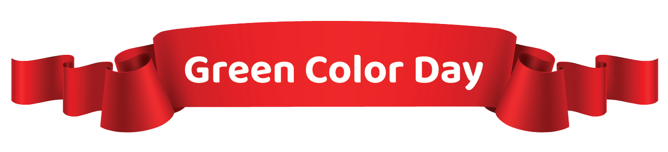 A group of children from Dr. Kamna's Gurukool Preschool dressed in green, participating in various activities and games.